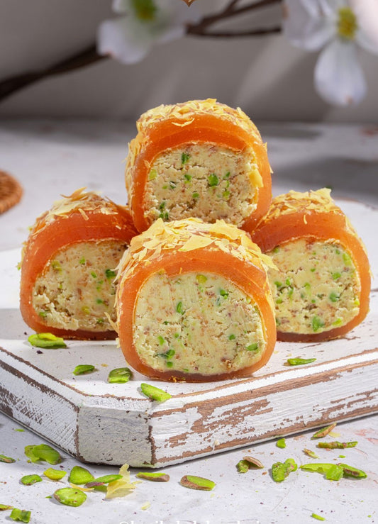 Rahat Turcesc umplut cu Cremă  de Alune, Vanilie și foietaj de Baclava