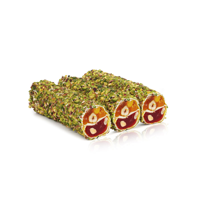 Rahat Turcesc cu Rodie, Lămâie, Fistic și Alune de pădure (de post/vegan)