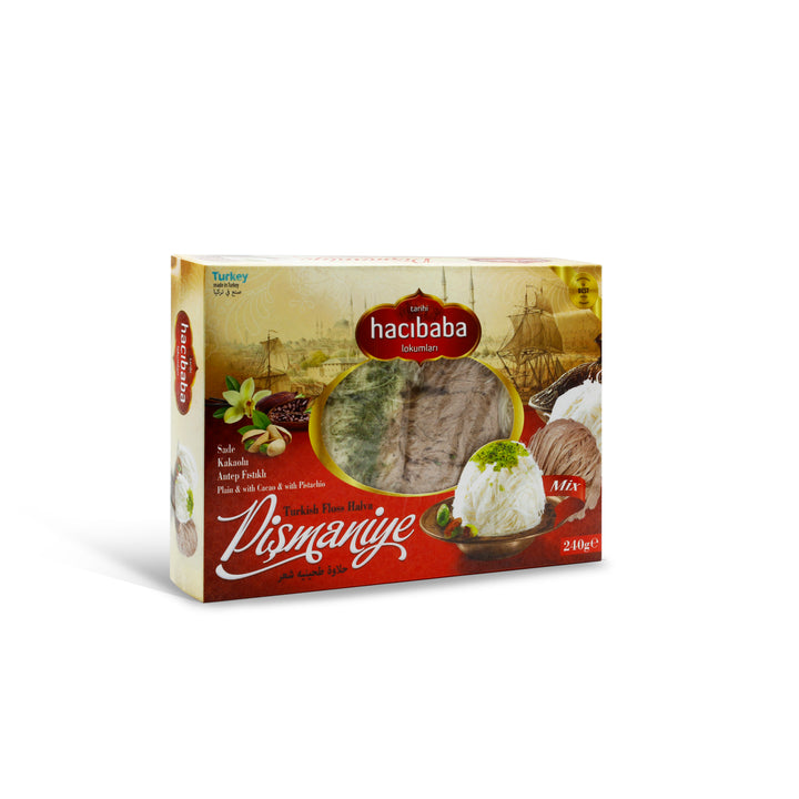 Pișmaniye cu fistic, cacao și vanilie - Cotton Candy (de post/vegan)