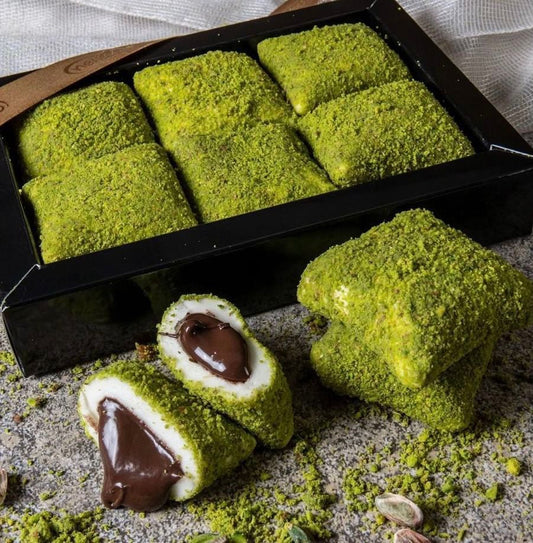 Desert turcesc cu ciocolată și fistic